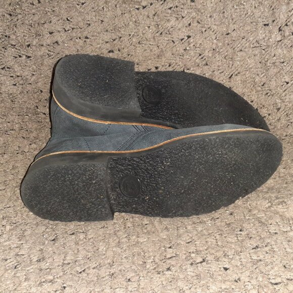 ROOTS CANADA-Lace Up Boot-Mid-Calf-Blue Gray Italian Leather-Sz 9-Near Mint - Picture 7 of 7